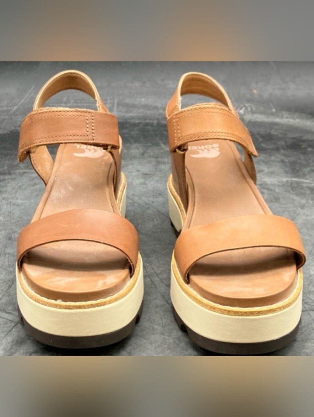 Sorel Women's Joanie™ IV Y Strap Wedge Sandals Size 7 Like New - Picture 6 of 10